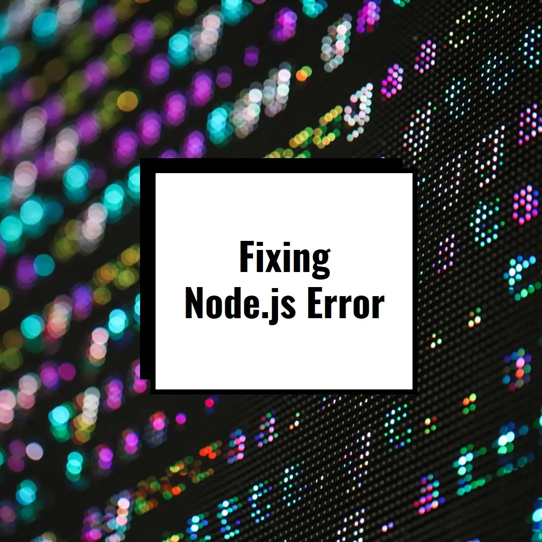 Fixing "Module not found: Can't resolve 'encoding'" Error in Node.js