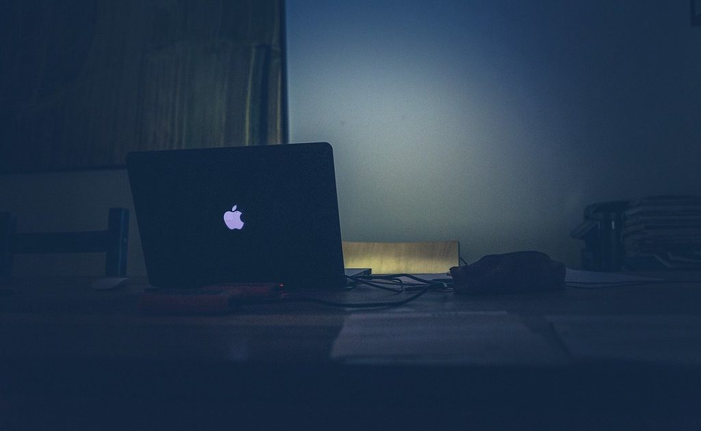A person working on a laptop
