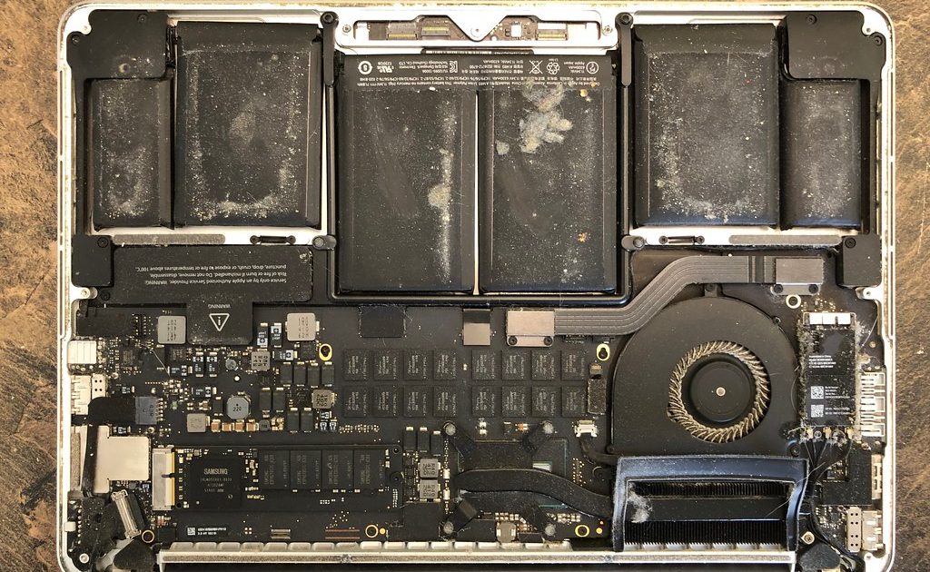 A person working on a laptop