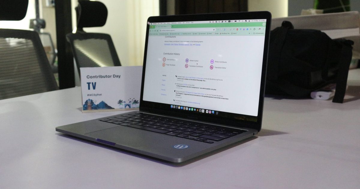 A person working on a laptop