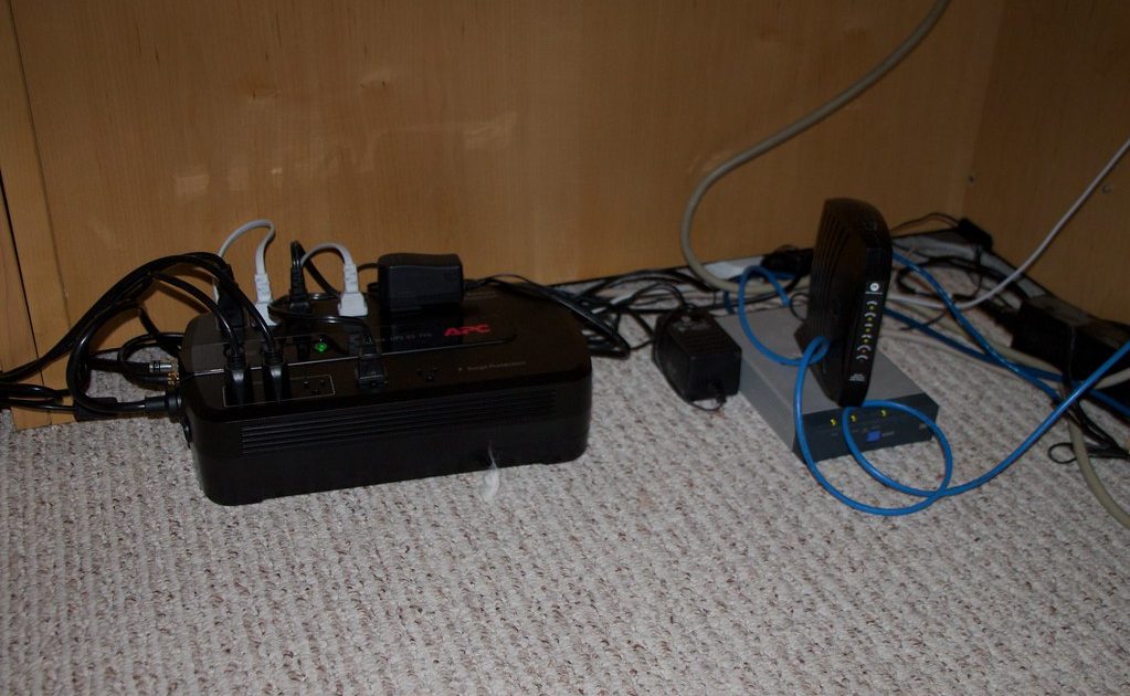 Servers mounted in a data centre rack