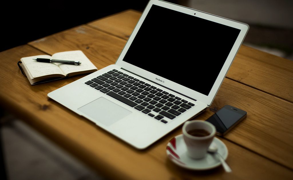 A person working on a laptop