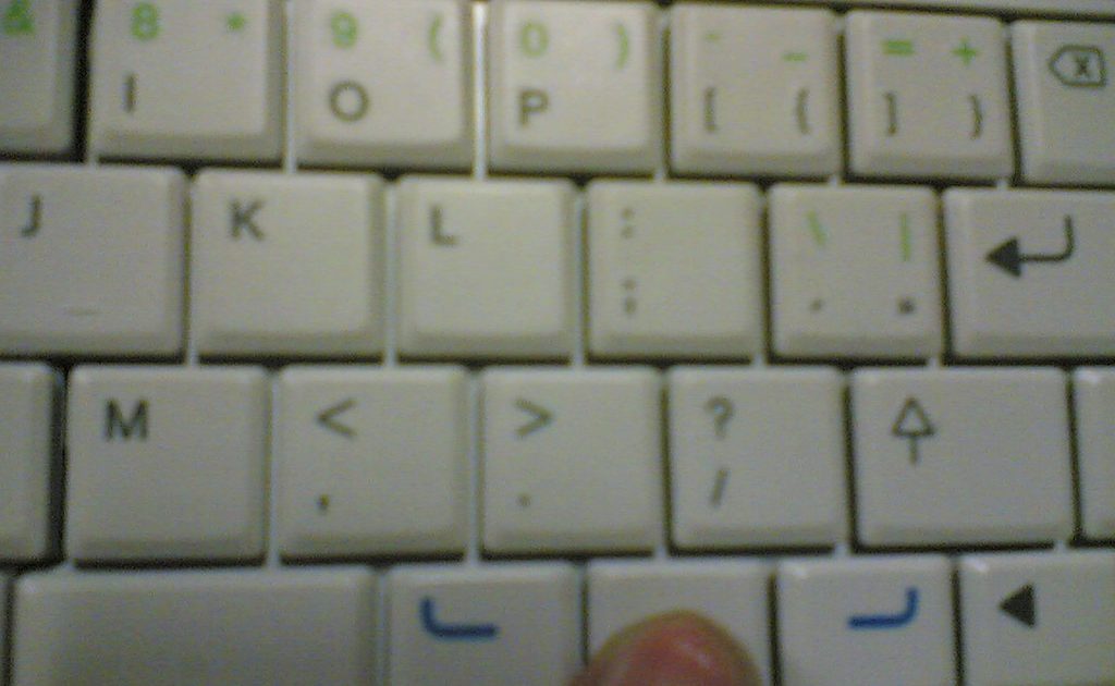 A close-up of a computer keyboard