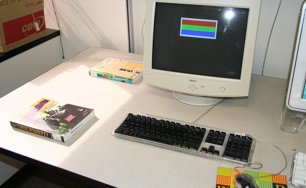 The inside of a computer with its parts visible